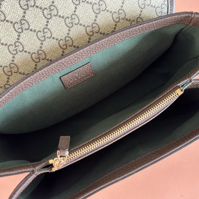 GG original fabric ophidia medium top handle bag 836842 brown