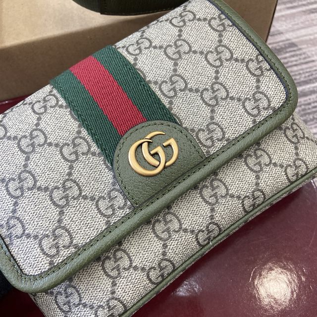 GG original fabric ophidia mini bag 838599 green