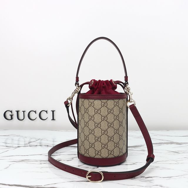 GG original fabric ophidia small bucket bag 838462 bordeaux