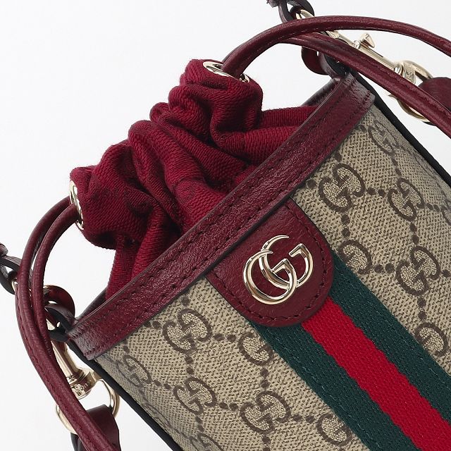 GG original fabric ophidia small bucket bag 838462 bordeaux