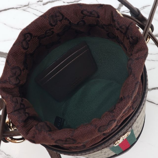 GG original fabric ophidia small bucket bag 838462 brown