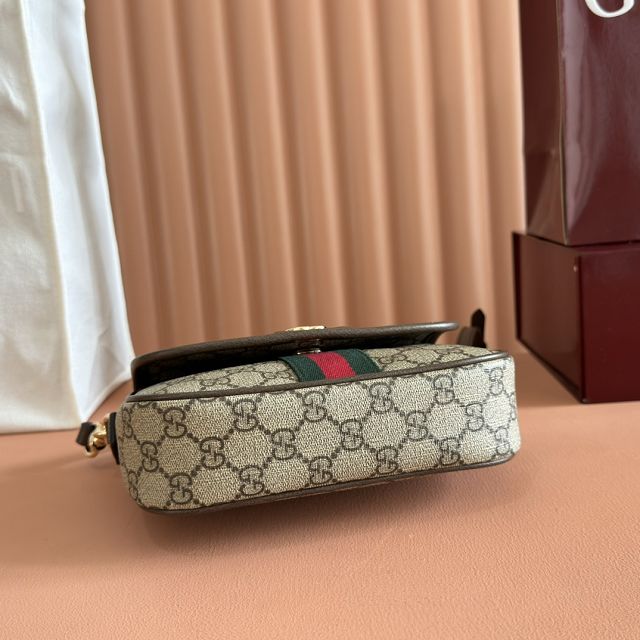 GG original fabric ophidia small top handle bag 836843 brown