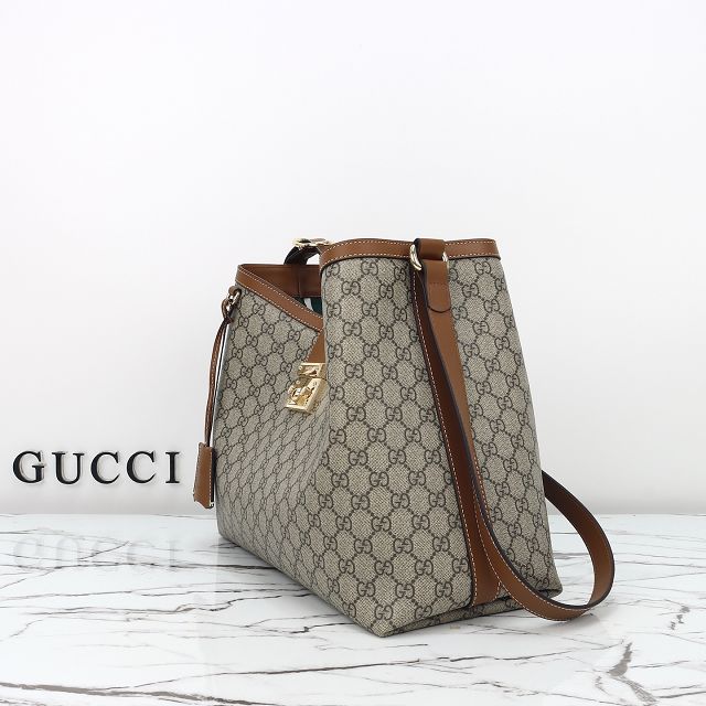 GG original fabric padlock large shoulder bag 839020 brown