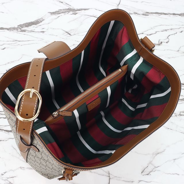 GG original fabric padlock large shoulder bag 839020 brown