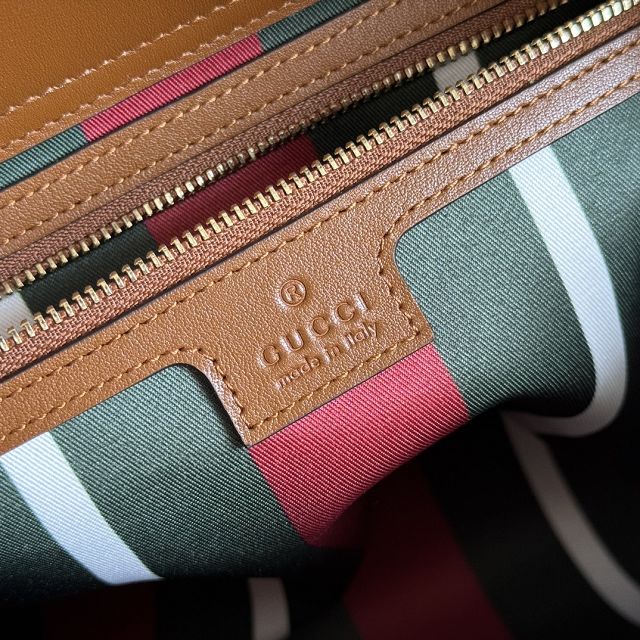 GG original fabric padlock large top handle bag 838991 brown	