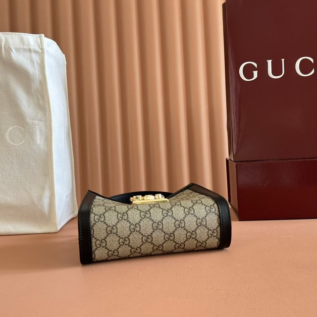 GG original fabric padlock small top handle bag 841653 black