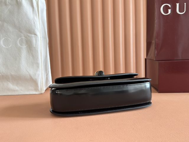 GG original calfskin bamboo diva medium bag 827750 black