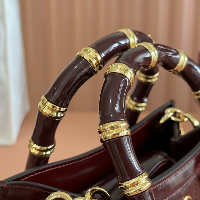 GG original calfskin diana small tote bag 832936 bordeaux