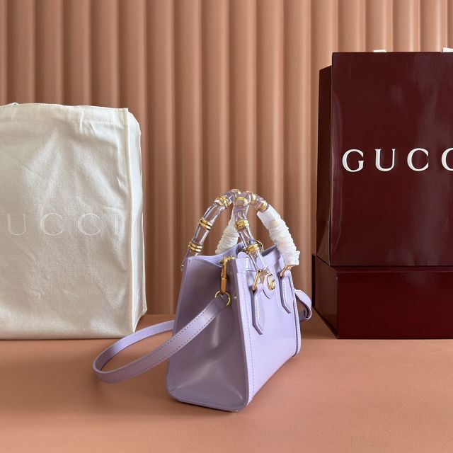 GG original calfskin diana small tote bag 832936 light purple