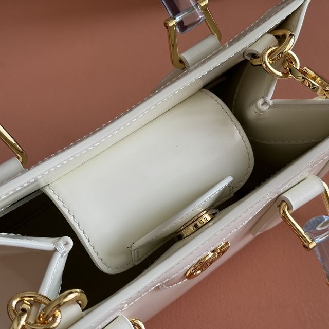 GG original calfskin diana small tote bag 832936 white