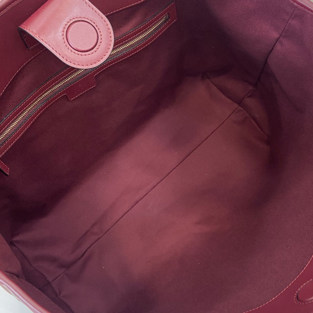GG original calfskin emblem large tote bag 847455 bordeaux