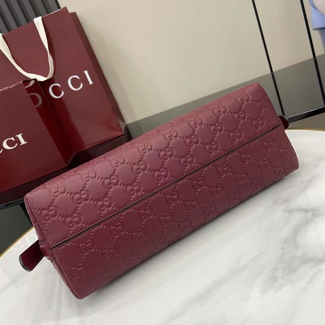 GG original calfskin emblem medium shoulder bag 847449 bordeaux