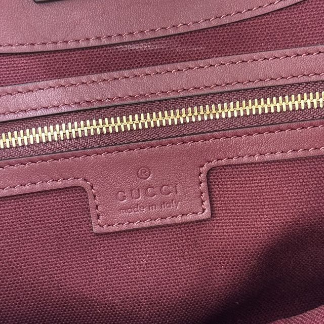 GG original calfskin emblem medium tote bag 847456 bordeaux