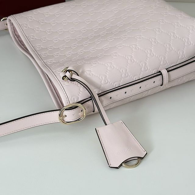GG original calfskin emblem small shoulder bag 848881 light pink