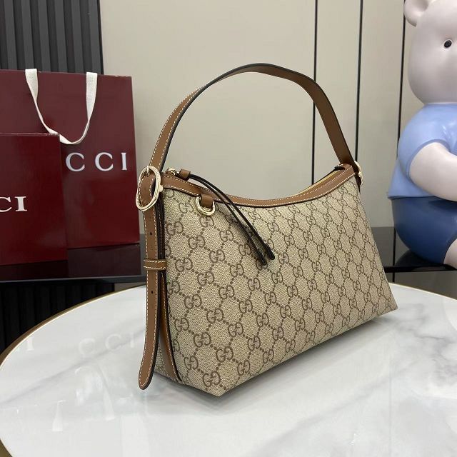 GG original fabric emblem medium shoulder bag 847449 brown