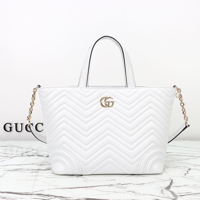 GG original lambskin betty medium tote bag 847387 white