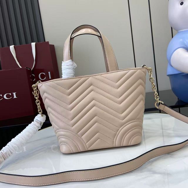 GG original lambskin betty small tote bag 847386 pale pink