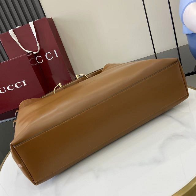 GG original calfskin beatrix large tote bag 850546 brown