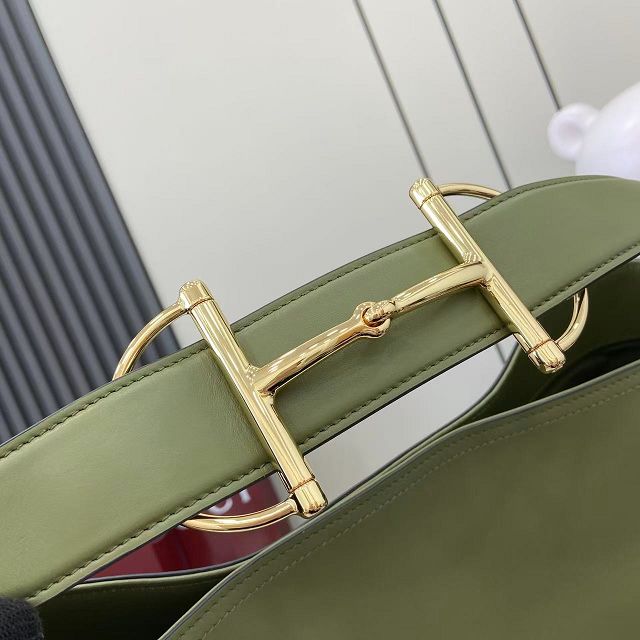 GG original calfskin beatrix large tote bag 850546 green