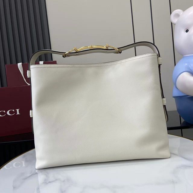 GG original calfskin beatrix medium tote bag 850926 white
