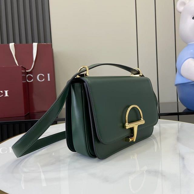 GG original calfskin siena small shoulder bag 846705 green