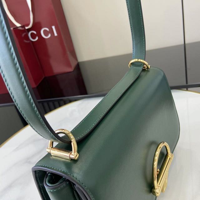 GG original calfskin siena small shoulder bag 846705 green