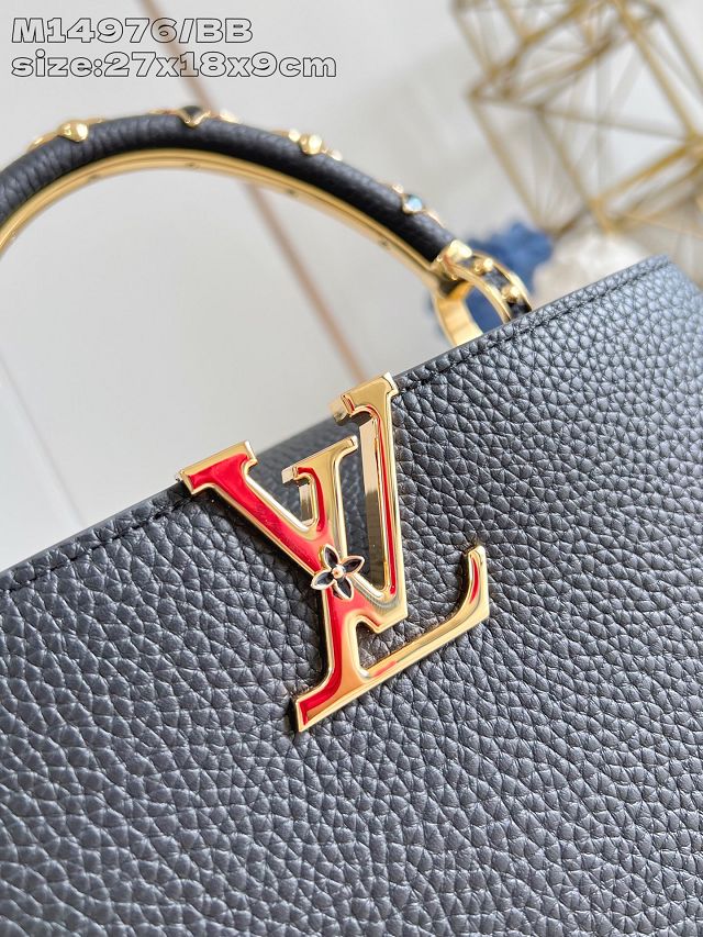 Louis vuitton original calfskin capucines BB handbag M14976 black
