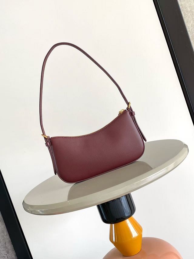 Louis vuitton original calfskin pochette LV bloom M25650 burgundy