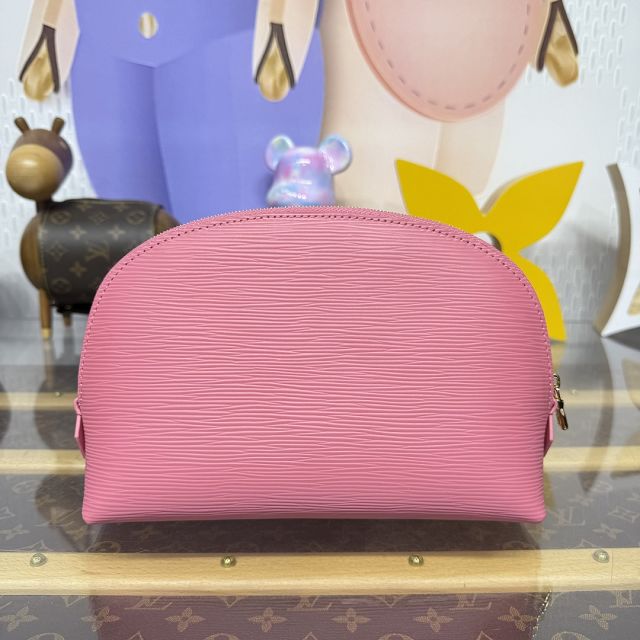 Louis vuitton original epi leather pochette cosmetique M15197 pink
