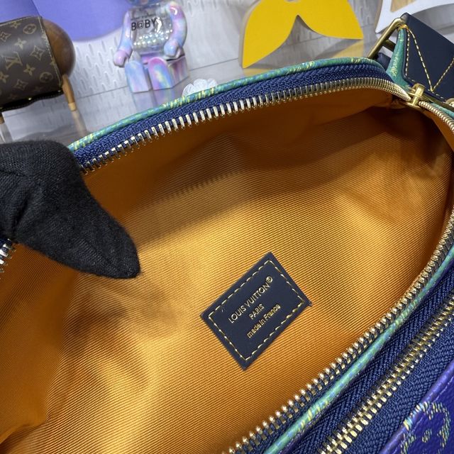 Louis vuitton original monogram canvas bumbag M25783 blue&green