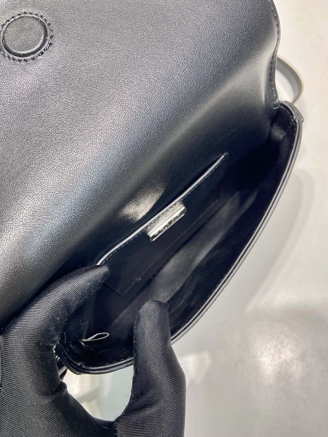 Prada original saffiano calfskin small shoulder bag 2VD061 black
