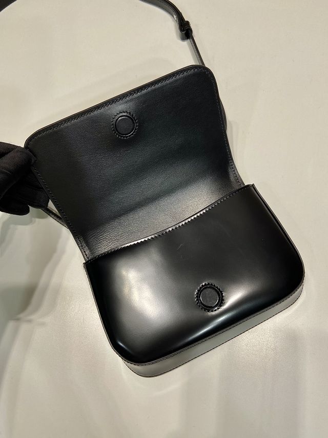 Prada original smooth calfskin small shoulder bag 2VD061 black