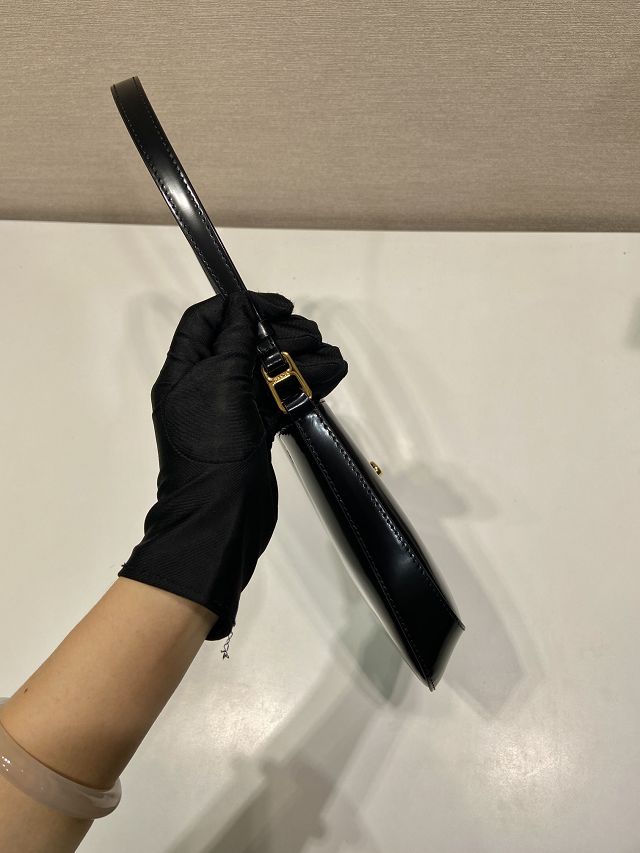 Prada original calfskin small cleo bag 1BC169A black