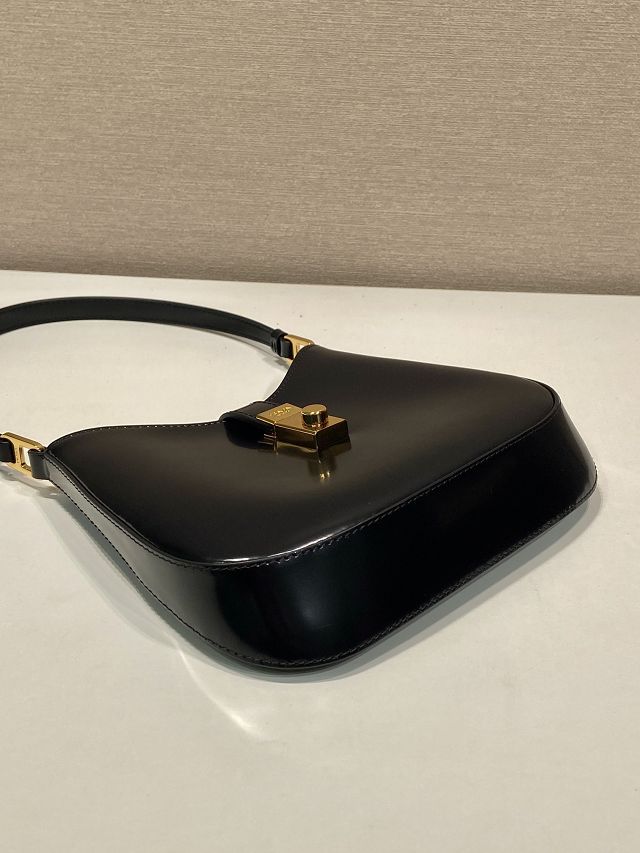 Prada original calfskin small cleo bag 1BC169A black