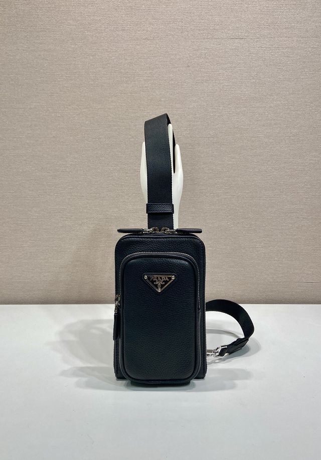 Prada original calfskin smartphone case 2VH195 black