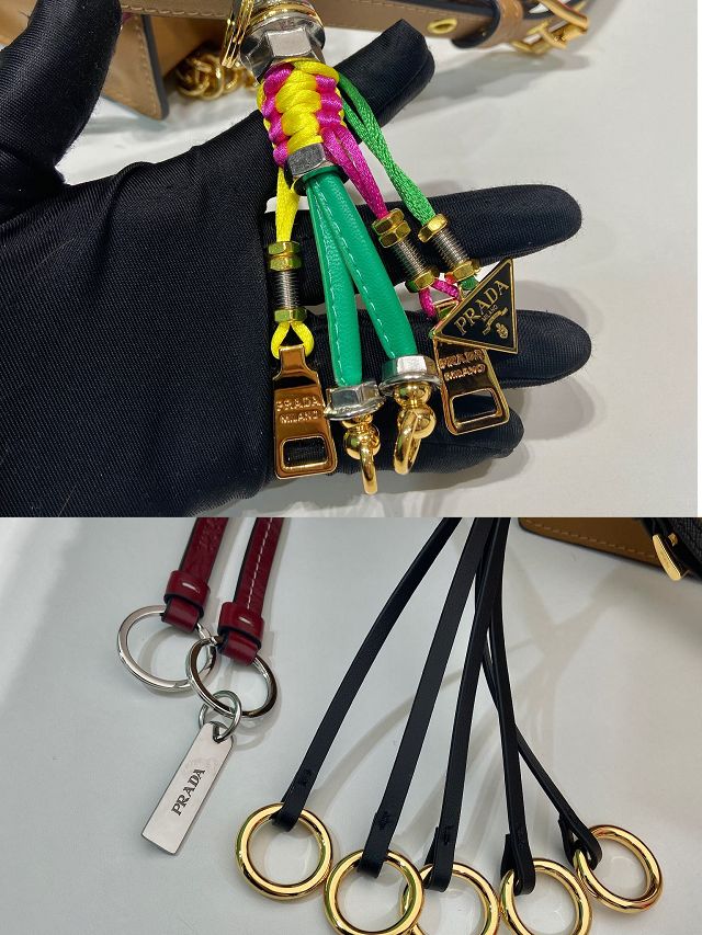 Prada original soft calfskin sound small shoulder bag 1BD379 brown