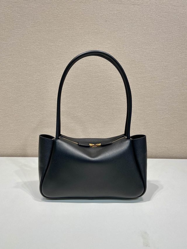 Prada original calfskin darling medium shoulder bag 1BA444 black