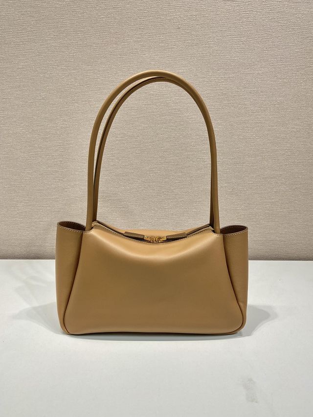 Prada original calfskin darling medium shoulder bag 1BA444 brown