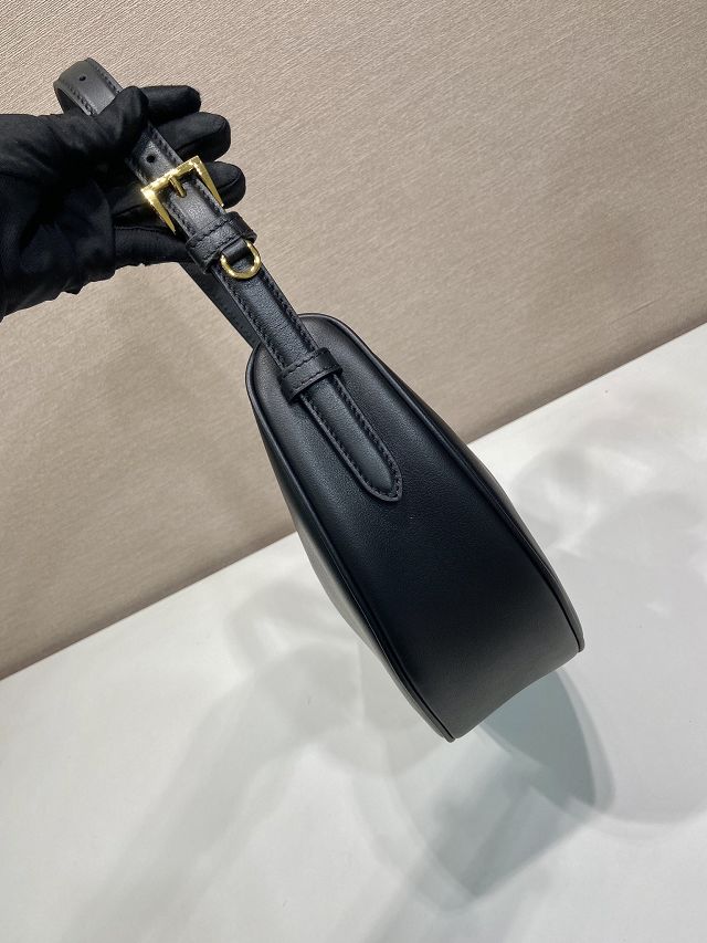 Prada original calfskin medium shoulder bag 1BC255 black