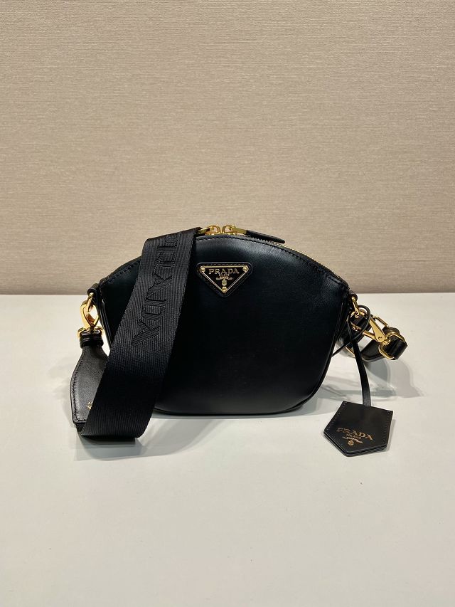 Prada original calfskin mini shoulder bag 1BH212 black