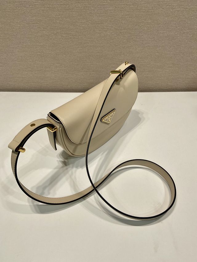 Prada original calfskin shoulder bag with flap 1BD365 beige