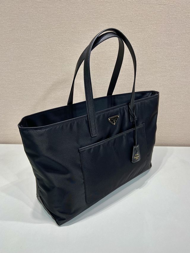 Prada original nylon large tote bag 1BG527 black 