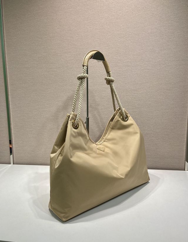 Prada original nylon mariner large shoulder bag 1BC244 beige
