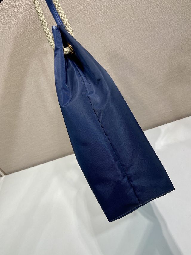 Prada original nylon mariner large shoulder bag 1BC244 blue