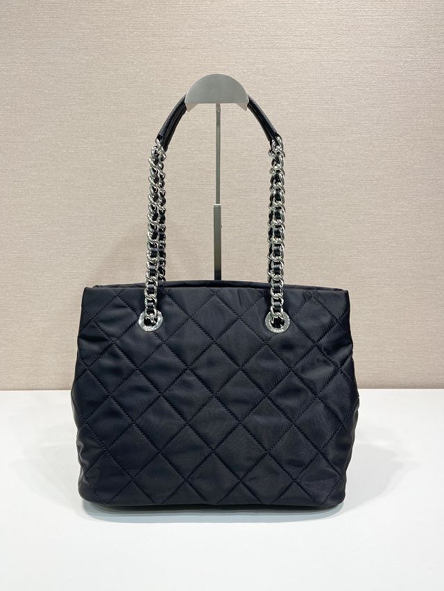 Prada original nylon medium tote bag 1BD650 black