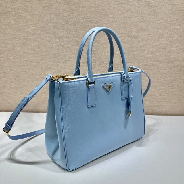 Prada original saffiano calfskin galleria large bag 1BA274 light blue