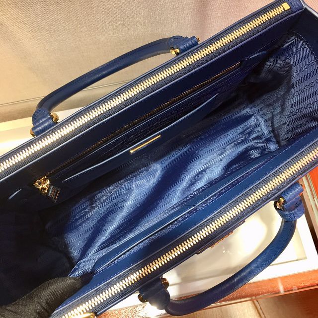 Prada original saffiano calfskin galleria large bag 1BA274 navy blue