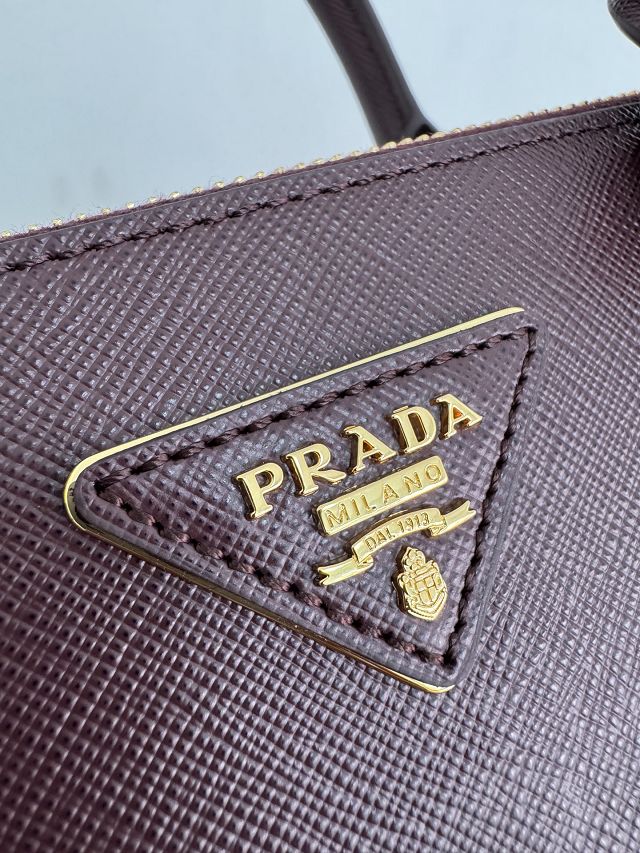 Prada original saffiano calfskin galleria medium bag 1BA863 bordeaux