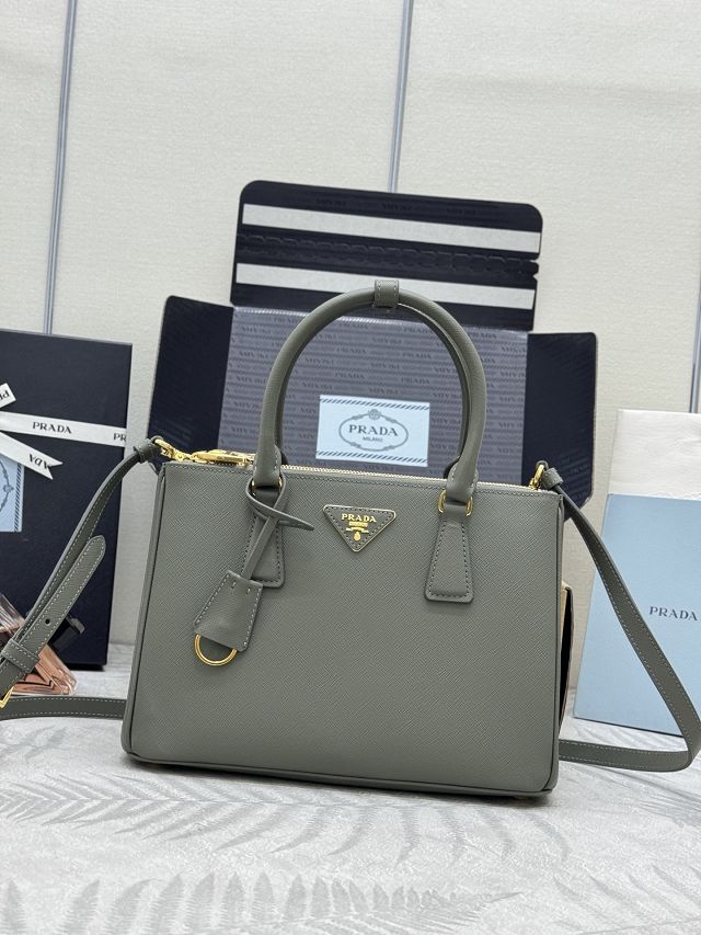 Prada original saffiano calfskin galleria medium bag 1BA863 grey