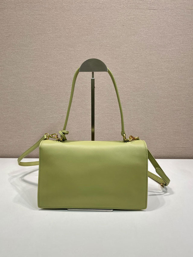 Prada original soft calfskin sound medium shoulder bag 1BN023 green